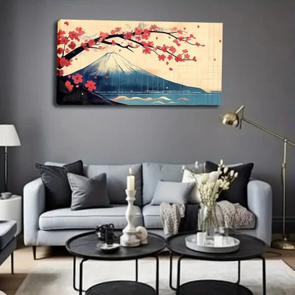 Watercolor Cherry Blossom Wall Art Canvas Office Home Room Framed 120x60cm