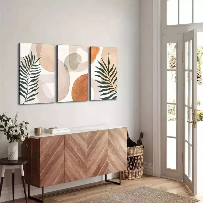 3pcs Minimalist Abstract Designs Wall Art Set Canvas Framed 50x70cm - High Quality Print 100% Australian Made Wall Canvas Ready to Hang