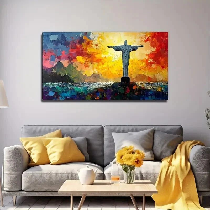 Statue Painting Suitable Wall Art Canvas Office Home Room Framed 120x60cm