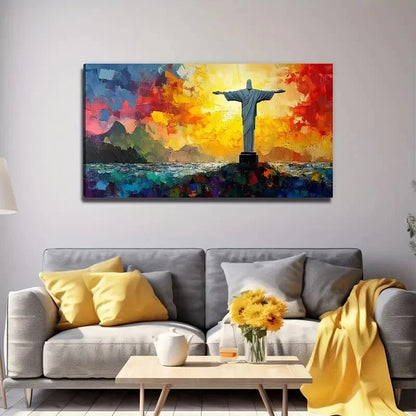Statue Painting Suitable Wall Art Canvas Office Home Room Framed 120x60cm