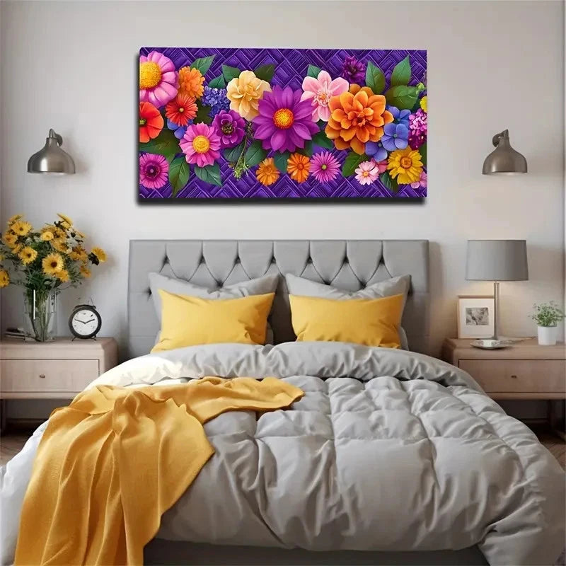 Small And Exquisite Flowers Wall Art Canvas Office Home Room Framed 120x60cm