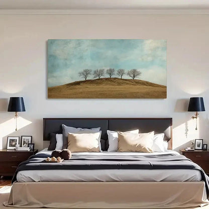 Winter Trees & Hills Landscape Wall Art Canvas Office Home Room Framed 120x60cm - Bella Home Decor