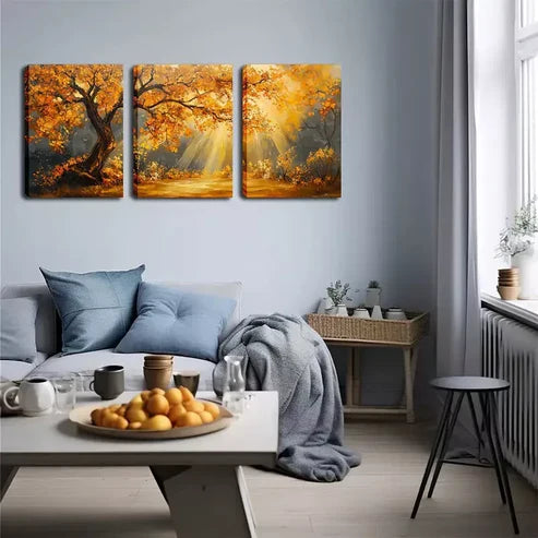3pcs A Large Maple Tree Wall Art Set Wall Art Canvas Unframed - High Quality Print 100% Australian Made Wall Canvas