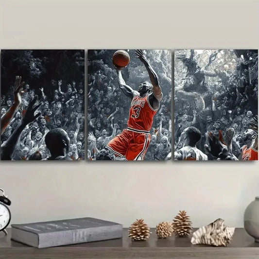 3pcs The Winning Goal Classic Modern Metal Print Ready to Hang Art