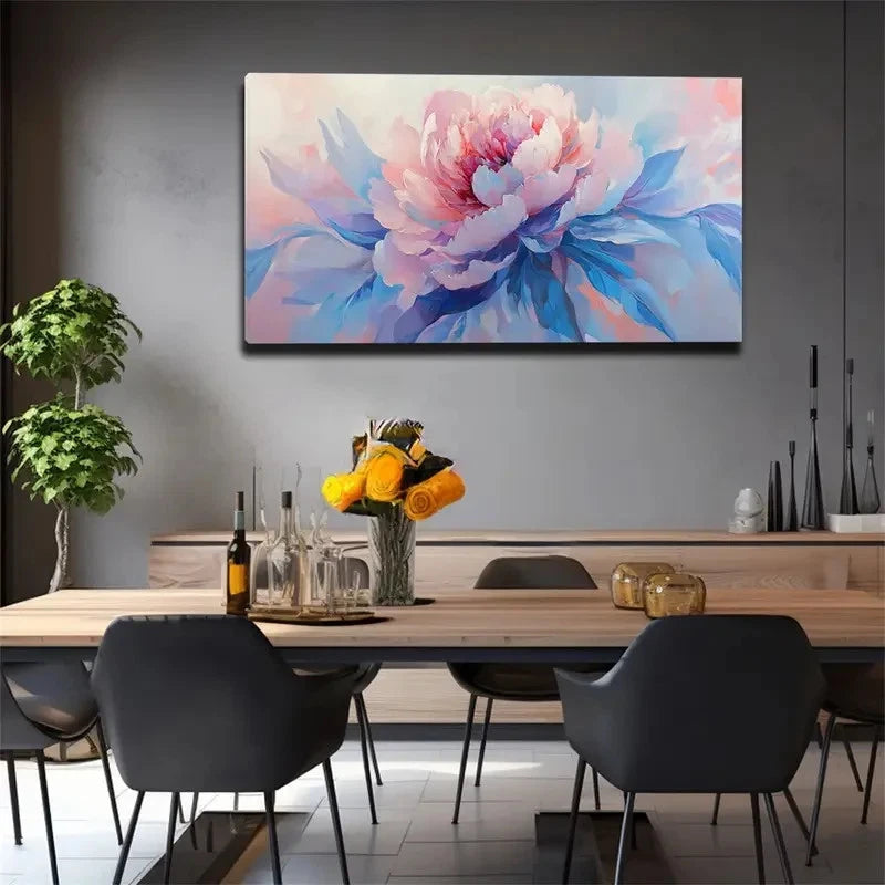 Vibrant Pink Blooming Flower Wall Art Canvas Office Home Room Framed 120x60cm