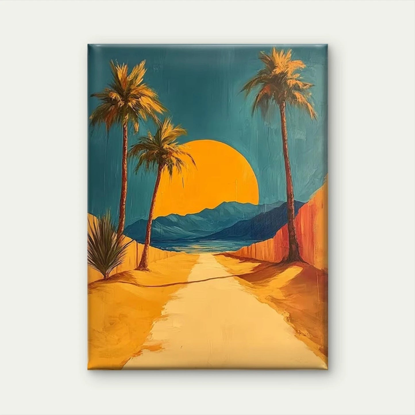 Palm Springs Desert Landscape  60x90cm Metal Print Ready to Hang