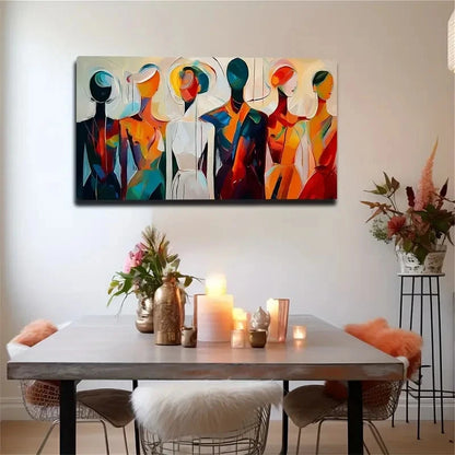 Abstract Women Models Wall Art Canvas Office Home Room Framed 120x60cm