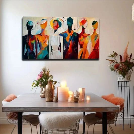 Abstract Women Models Wall Art Canvas Office Home Room Framed 120x60cm