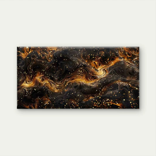 Molten Midnight Wall Art Canvas Office Home Room Framed 120x60cm