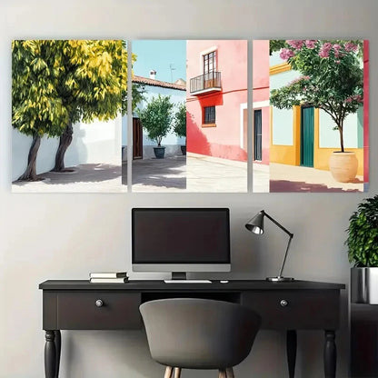 3pcs Vibrant Jerez D eLa Frontera Spain Travel Metal Print Ready to Hang Art - Bella Home Decor