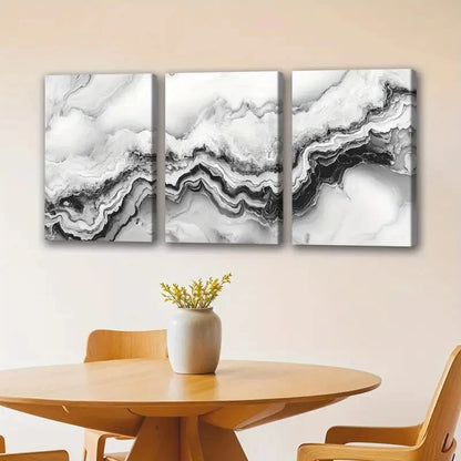 3pcs Marble Texture Canvas Wall Art Set Canvas Framed 40x60cm - High Quality Print 100% Australian Made Wall Canvas Ready to Hang - Bella Home Decor