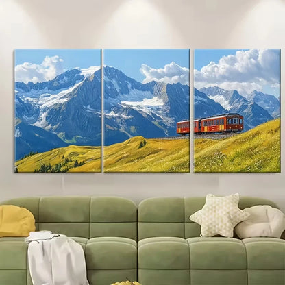 3pcs Rigi Travel Print Metal Print Ready to Hang Art