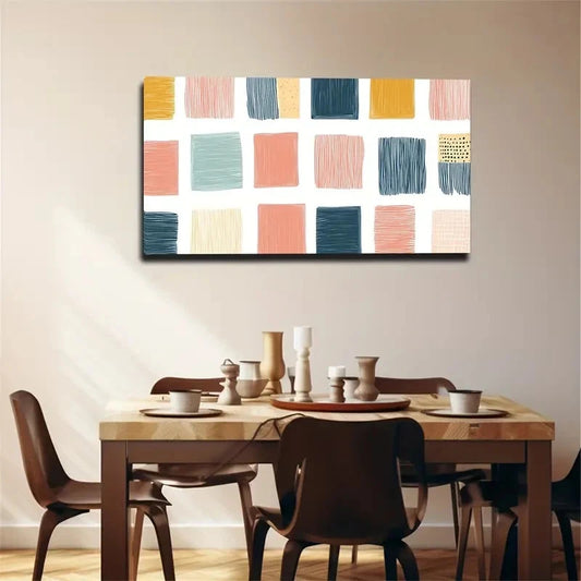 Modern Minimalist Pattern Wall Art Canvas Office Home Room Framed 120x60cm