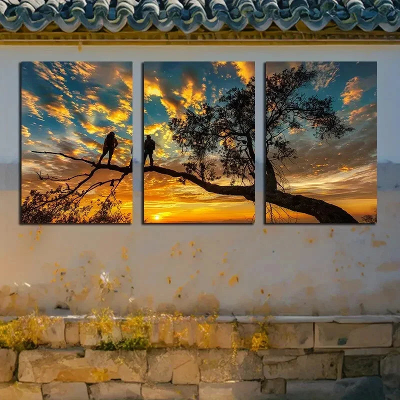 3pcs Obstacle Can Be Overcome with Sky View Metal Print Ready to Hang Art - Bella Home Decor