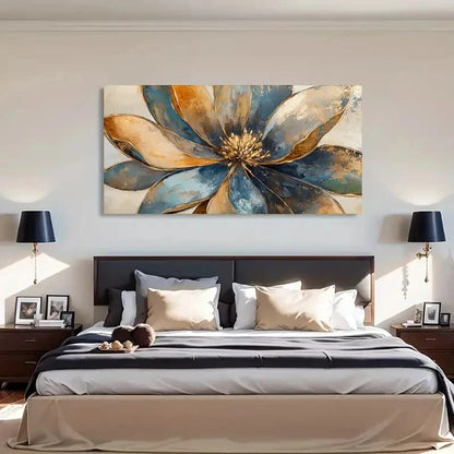 Contemporary Flower Classic Wall Art Canvas Office Home Room Framed 120x60cm