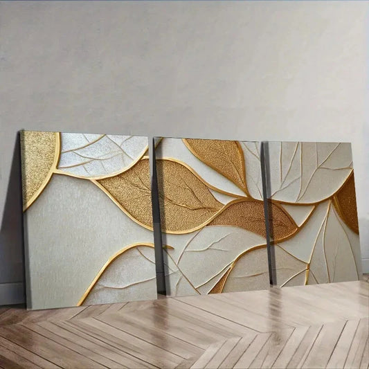 3pcs Complex geometric pattern Wall Art Set Canvas Framed 40x60cm - High Quality Print 100% Australian Made Wall Canvas Ready to Hang