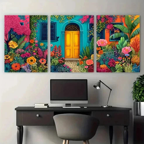 3pcs Abstract decor Wall Art Set Canvas Framed 40x60cm - High Quality Print 100% Australian Made Wall Canvas Ready to Hang - Bella Home Decor