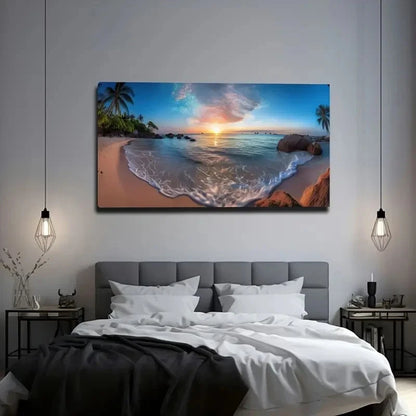 Wave Washing Decoration Wall Art Canvas Office Home Room Framed 120x60cm