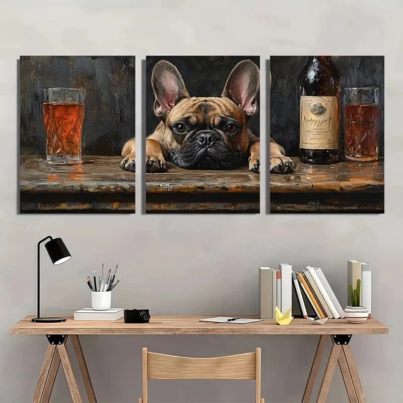 3pcs Happy Hour Fine Art Print Giclee Lisa F Art Metal Print Ready to Hang Art - Bella Home Decor