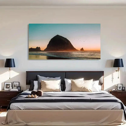 Stunning Rock Formation Ocean Wall Art Canvas Office Home Room Framed 120x60cm