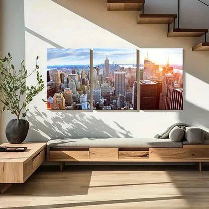 3pcs New York Cityscape Modern Decor  Wall Art Set Canvas Unframed - High Quality Print 100% Australian Made Wall Canvas
