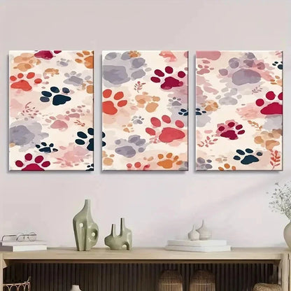 3pcs Abstract Artistic Cat Pattern Wall Art Set Canvas Framed 60x90cm - High Quality Print 100% Australian Made Wall Canvas Ready to Hang - Bella Home Decor