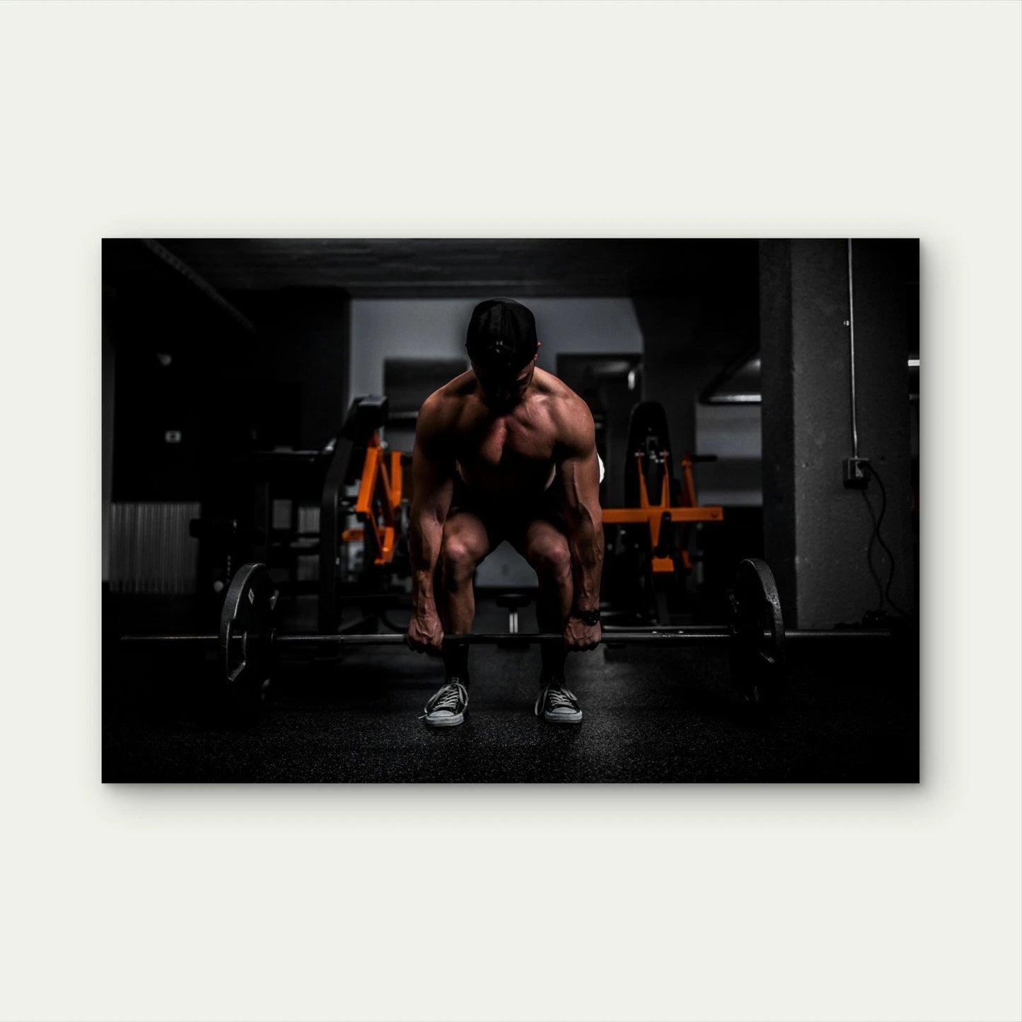 Barbell Deadlift Gym Motivation 5mm thick Plastic Poster Ready to Hang 90x60cm