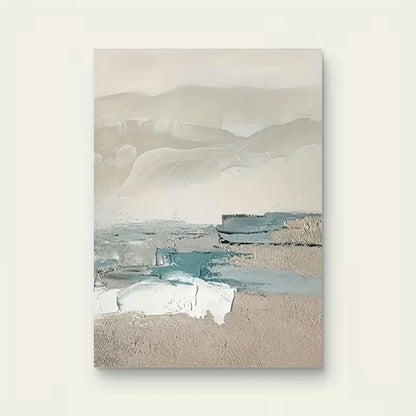 Abstract Landscape Soft Pastel Tones Metal Print Ready to Hang