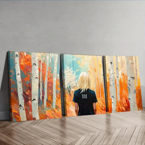3pcs Spring forest Trees Wall Art Set Canvas Unframed - High Quality Print 100% Australian Made Wall Canvas