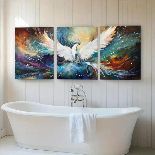 3pcs Abstract Phoenix Mythical Motion Perfect Wall Art Canvas Unframed - High Quality Print 100% Australian Made Wall Canvas - Bella Home Decor