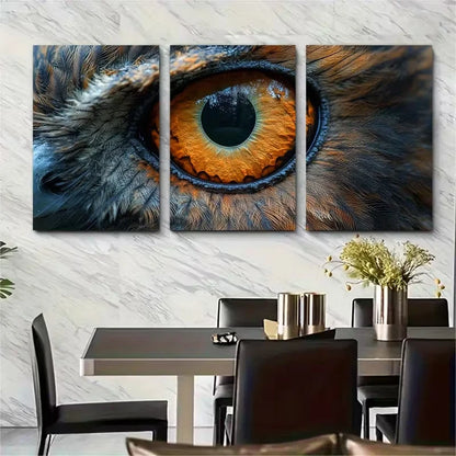 3pcs Woodland Birds Eye View Metal Print Ready to Hang Art