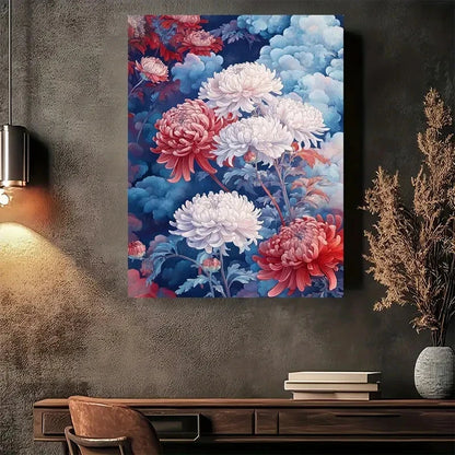Beautiful Elegant Floral Modern Vintage Painting40x60cm Metal Print Ready to Hang - Bella Home Decor