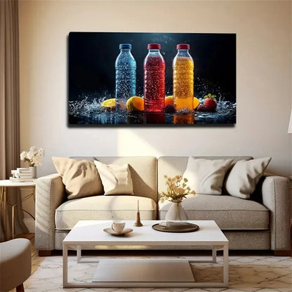 Delicious Juice Drinks Wall Art Canvas Office Home Room Framed 120x60cm