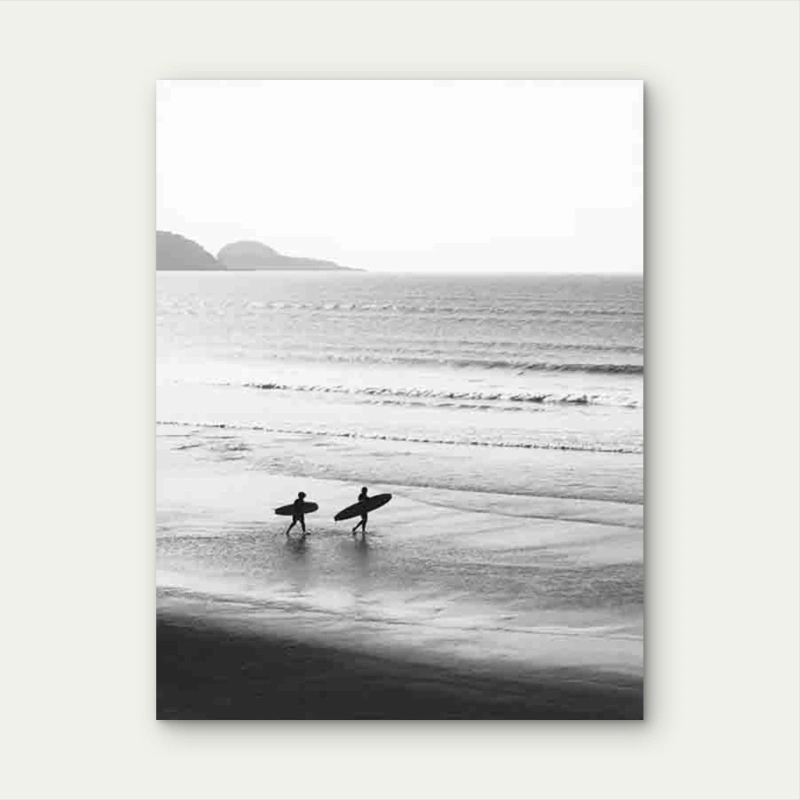 Beach Walkers 40x60cm Metal Print Ready to Hang - Bella Home Decor
