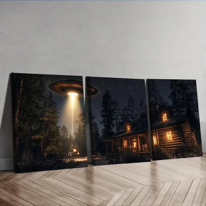 3pcs Alien Cabin Poster Wall Art Set Canvas Unframed - High Quality Print 100% Australian Made Wall Canvas - Bella Home Decor