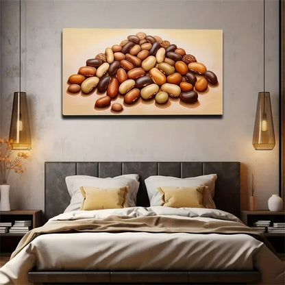 Bohemian Style Nut Wall Art Canvas Office Home Room Framed 120x60cm