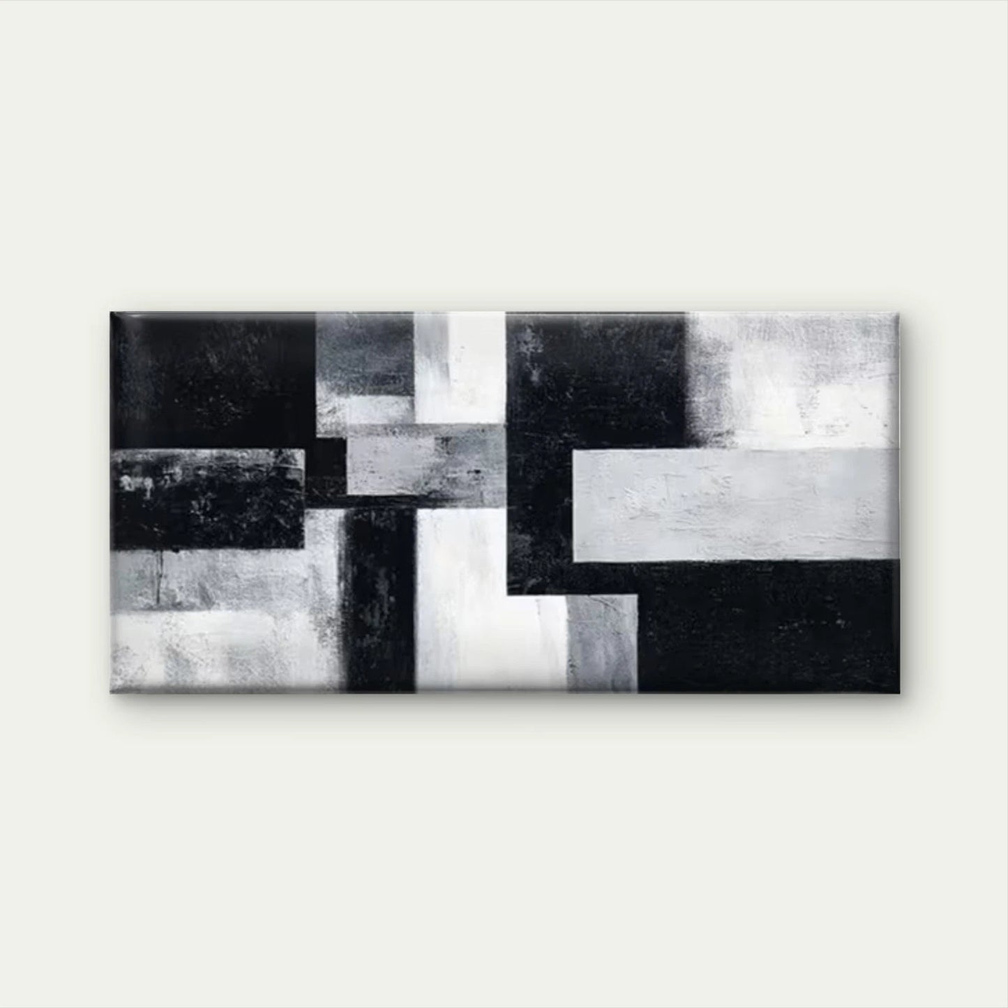 Aesthetic Abstract Geometric Wall Art Canvas Office Home Room Framed 120x60cm