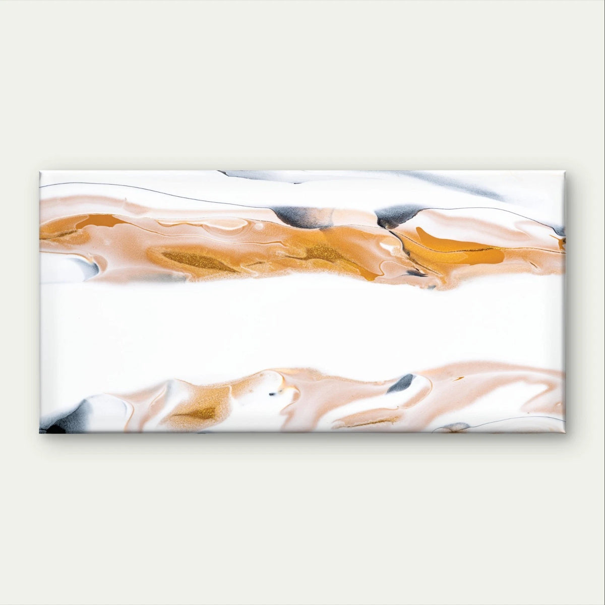 Minimalist Gold, White, and Black Wall Art Canvas Office Home Framed 120x60cm