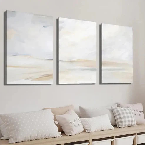 3pcs Abstract Watercolor Style Wall Art Set Canvas Unframed - High Quality Print 100% Australian Made Wall Canvas - Bella Home Decor