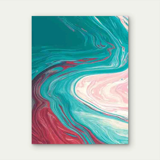 Manga-Style Swirling Colors Abstract Design 40x60cm Metal Print Ready to Hang
