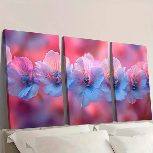 3pcs Yellow Flower Original Art Meadow CB Wall Art Set Canvas Framed 60x90cm - High Quality Print 100% Australian Made Wall Canvas Ready to Hang