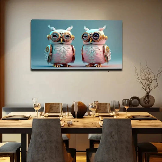 A Pair Of Affectionate Mechanic Wall Art Canvas Office Home Room Framed 120x60cm