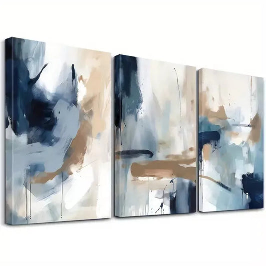 3pcs Modern Abstract Wall Art Set Canvas Framed 50x70cm - High Quality Print 100% Australian Made Wall Canvas Ready to Hang