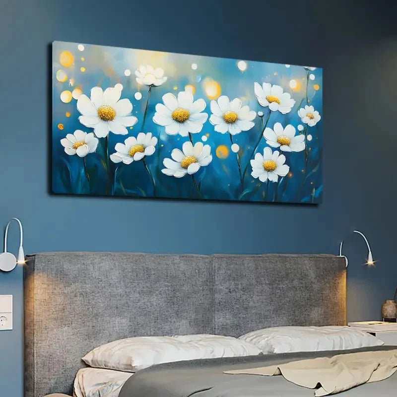 Light Dot Flower Series Wall Art canvas office home room framed 120x60cm - Bella Home Decor