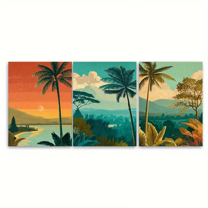 3pcs Malawi Travel African Metal Print Ready to Hang Art