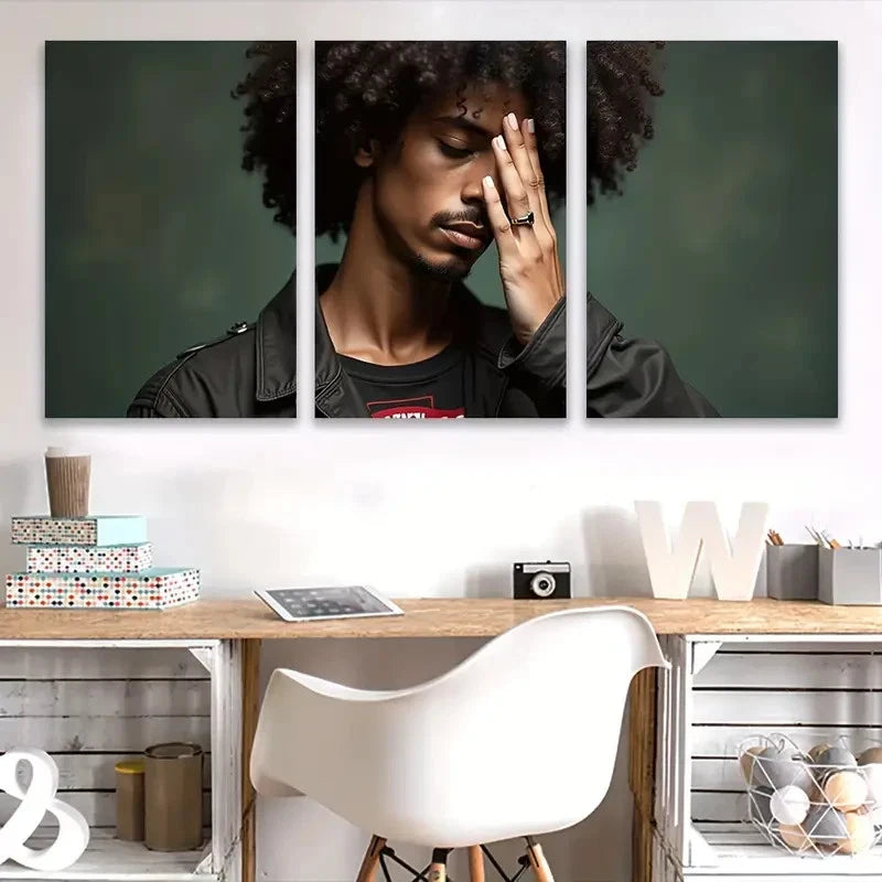 3pcs Men in Africa Are  Wall Art Set Canvas Framed 40x60cm - High Quality Print 100% Australian Made Wall Canvas Ready to Hang - Bella Home Decor