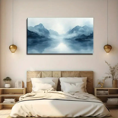 Monochrome Landscape Wall Art Canvas Office Home Room Framed 120x60cm