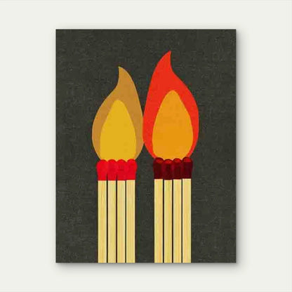 Design of a French Matchbox 40x60cm Metal Print Ready to Hang - Bella Home Decor