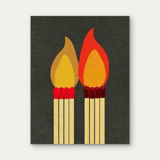 Design of a French Matchbox 40x60cm Metal Print Ready to Hang