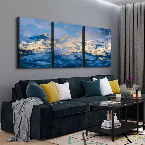 3pcs Abstract Wall Art Set Canvas Unframed - High Quality Print 100% Australian Made Wall Canvas - Bella Home Decor